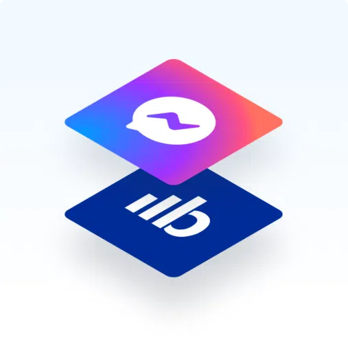 Facebook Messenger and Blueshift logos