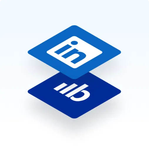 LinkedIn and Blueshift icons stacked
