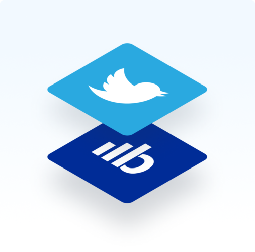 Twitter and Blueshift icons stacked