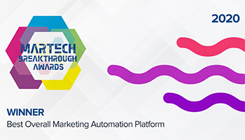 MarTech Breakthrough Awards for best overall marketing automation platform