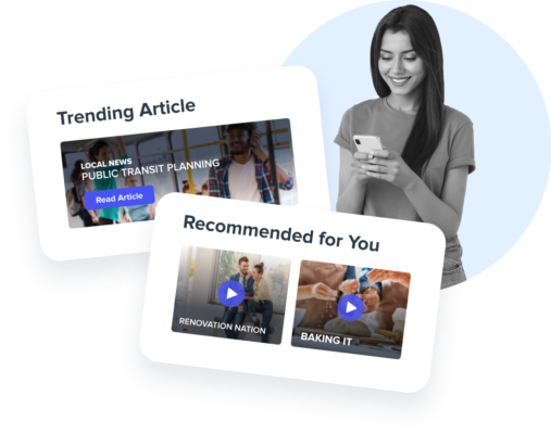 Personalized experience with recommended for you and trending articles