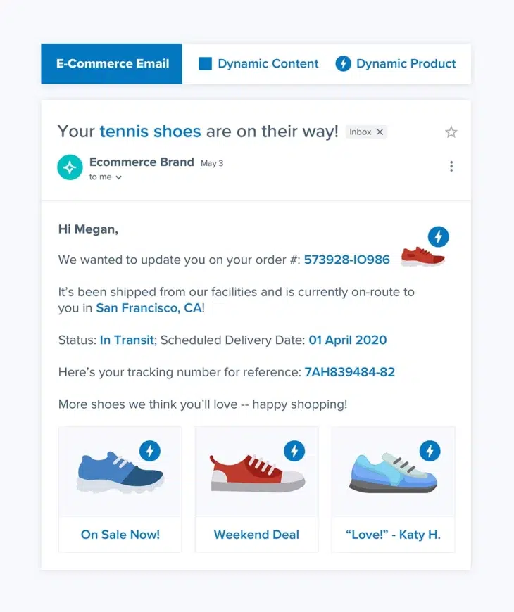 E-Commerce email experience
