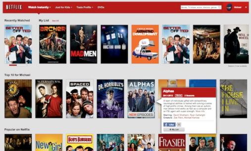 Netflix dashboard screenshot