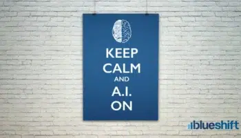 A motivational poster reading "KEEP CALM AND A.I. ON"