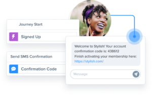 Customer integrations example using SMS confirmation codes