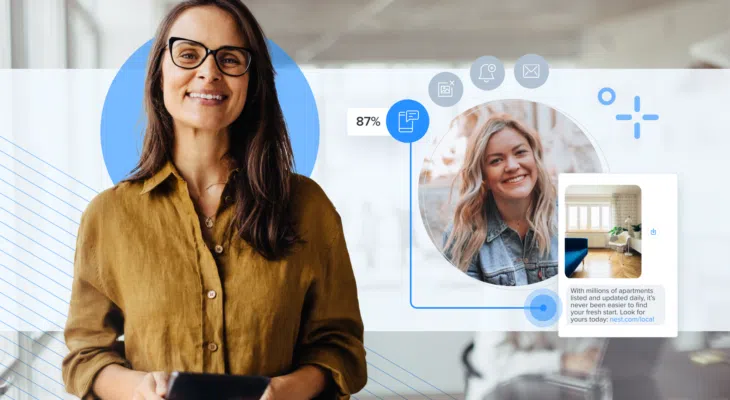 Blueshift customer smiling because she uses Cross-Channel customer personalization to improve sales