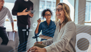 stock image of credit union marketers brainstorming on how to increase member engagement