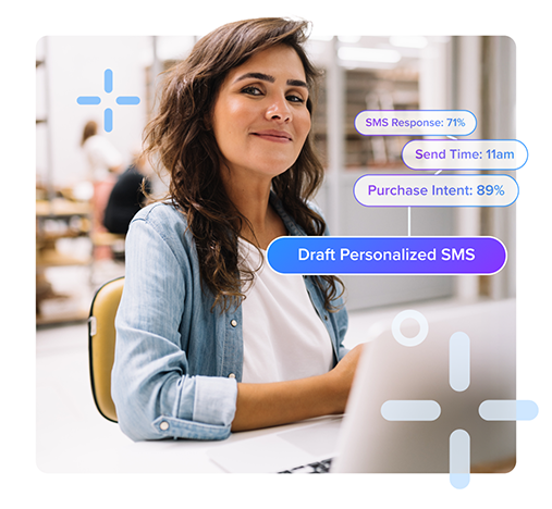 Woman interacting with Agentic AI