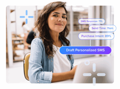 Woman interacting with Agentic AI