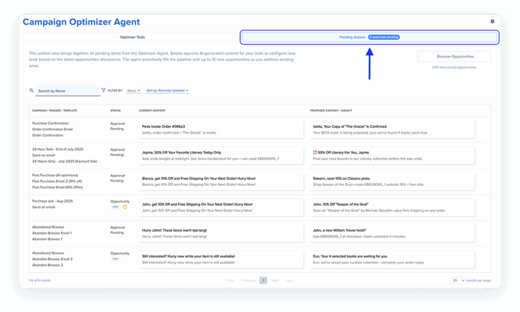 Blueshift Campaign Optimizer Agent with enhanced user experience, annotated to show new capabilities