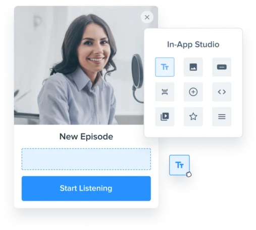 Molly's Podcast in-app studio