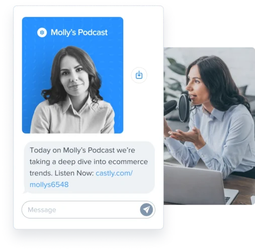 Molly's podcast sms message