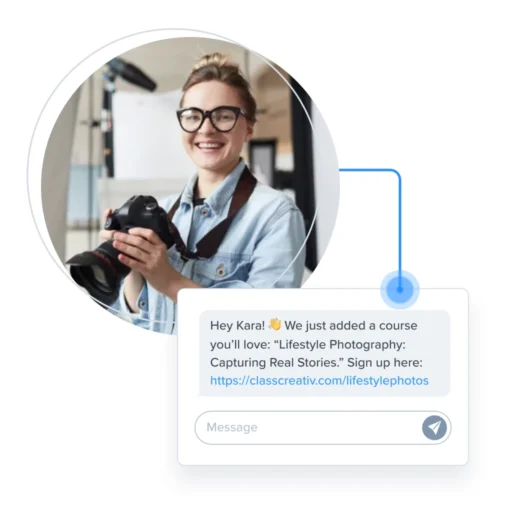 e-learning sms message