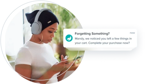 push notification to retain customers via abandoned cart